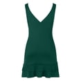 thumbnail image 5 of YTCAMLO Deep V Neck Midi Dresses for Women Formal Sleeveless Fishtail Bodycon Dress Mermaid Dress Ruffle Cocktail Party Dress, 5 of 7