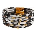 thumbnail image 1 of Pulsera de leopardo para mujer, a la moda, brazalete, de primera calidad, accesorios para conjuntos, multicapa. Leopardo blanco, 1 of 9