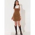 thumbnail image 4 of INSPIRE CHIC Falda De Mujer De Pana Pinefore Overdress Con Botones marrón M, 4 of 4