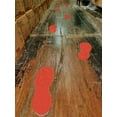 thumbnail image 2 of LiteMark RPT-750 Adhesive Indoor or Outdoor Path Marking Footprints, Direct People to The Correct Entry Point 11 Inch (Red, 1 Pairs), 2 of 3