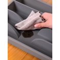 thumbnail image 5 of 1pc Gray Kitchen Drawer Organizer For Cutlery, Soup Ladles, Knives And Forks, 5 of 5