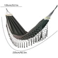 thumbnail image 6 of Upgraded Double Camping Hammocks With Anti Tip Fringe Tassels Heavy Duty Canvas Outdoor Swings Bed For Backyard Patio Home Porch Portable Garden Hammocks S, 6 of 6