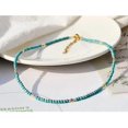 thumbnail image 4 of Handmade Bead Necklace Birthstone Garnet Lapis Lazuli Amethyst Green Crystal Necklace 3mm Women Stainless Steel 45cm Adjustable Bohemian Beach Summer, 4 of 5