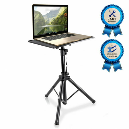 PYLE PLPTS4 - Universal Device Stand - Height Adjustable Tripod Mount (For Laptop, Notebook, Mixer, DJ (Best Dj Laptop Stand 2019)
