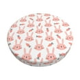 thumbnail image 6 of Uemuo Rabbit Is And Carrots Pattern Round Bar Stool Seat Covers Washable Stool Cushion Slipcover Elastic Bar Chair Covers-14 inch, 6 of 7