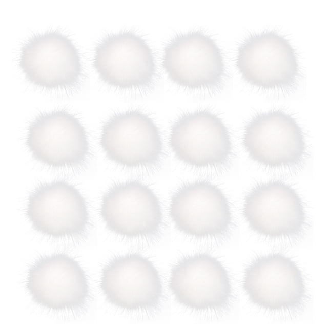 EeaseCA 16pcs Simulation Plush Ball Eco-friendly Plush Ball Artificial Plush Ball for DIY Hat Clothes (16pcsd Ball Combinations 1- Bottom Diameter 8cm Elastic Ropes Style One Bag)