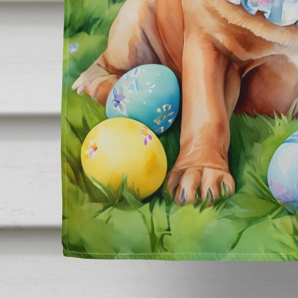 Dogue de Bordeaux Easter Egg Hunt House Flag 28 in x 40 in
