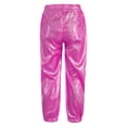 thumbnail image 2 of Sinleey Kids Girls Boys Glittery Metallic Harem Pants Hip Hop Latin Streets Casual Sweatpants Tighten Hot Pink 120, 2 of 4