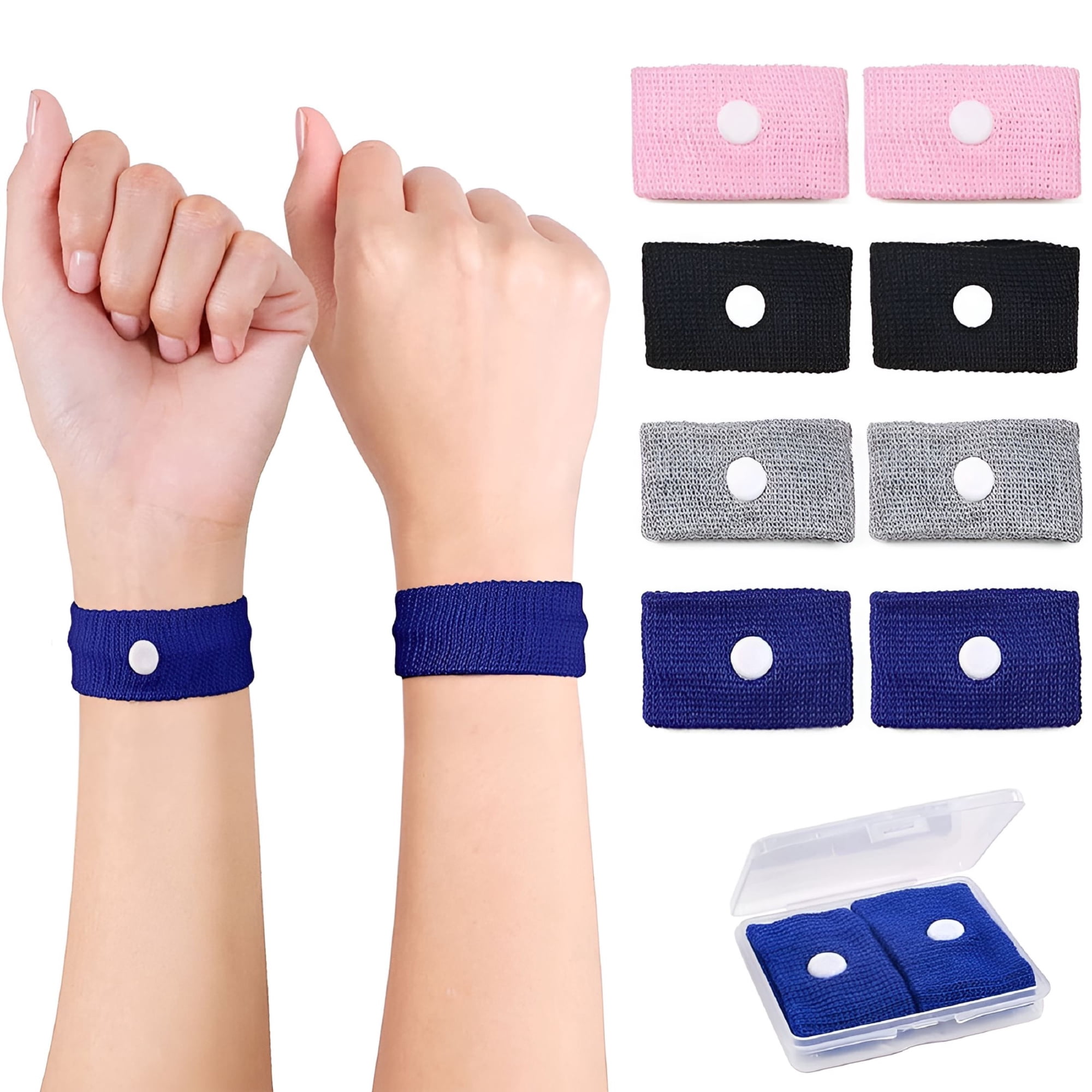 XIRQI 4 Pairs Motion Sickness Bands, Drug-Free Acupressure