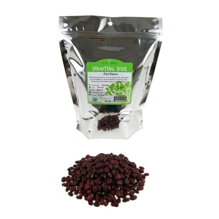 Organic Red Chili Beans - 2.5 Lbs Re-Sealable Bag- Red Bean for Cooking, Soups, Chili, Food Storage & More.