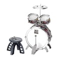 thumbnail image 3 of Juego de batería para niños principiantes que incluye Roms, platillos, baquetas y taburetes, Kits de batería de Jazz Rock para regalo de cumpleaños, , 3 en 1, 3 of 8