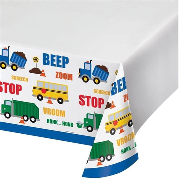 Hoffmaster Group 725136 48 x 88 in. Traffic Jam Plastic Tablecover, Pack of 12