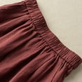 thumbnail image 4 of ShomPort Elastic High Waist Cotton Linen Shorts for Women Summer Breathable Wide Leg Shorts with Pockets, 4 of 6