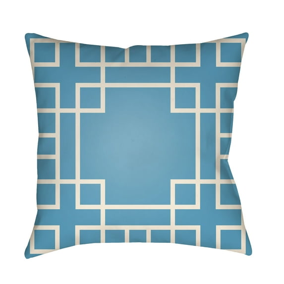 Artistic Weavers LTCH1137-2020 Litchfield Square Pillow, Aqua & Ivory - 20 x 20 ft.