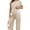 Gray, variant on DOKOTOO Women's Maternity Sets 2 Piece Sets Ribbed Knit Short Sleeve Outfit Maternity Lounge Wear Soft Pregnant Pajamas Plus Size Sweatsuits Sets