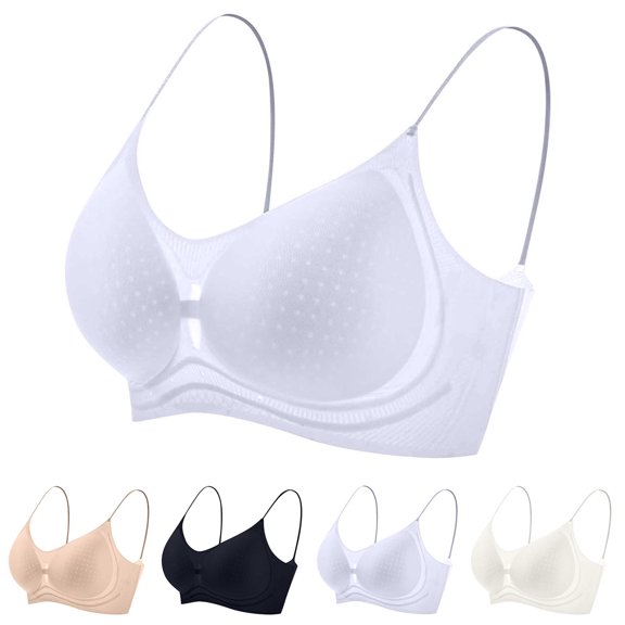 TARIENDY Spaghetti Straps Bra for Women Comfort Full Coverage Bras Seamless Everyday Bra Wirefree Bralette Purple S