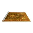 thumbnail image 2 of Ahgly Company Machine Washable Indoor Square Medallion Yellow Traditional Area Rugs, 4' Square, 2 of 4