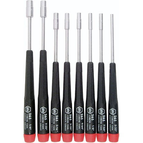 Wiha 26591 Precision Inch Nut Driver Set, 8 Piece 26591