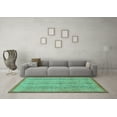 thumbnail image 3 of Ahgly Company Machine Washable Indoor Rectangle Abstract Turquoise Blue Modern Area Rugs, 4' x 6', 3 of 4
