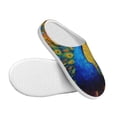 thumbnail image 3 of Disketp Peacocks Women's Men's Slippers Plush Slip-On House Slipper for Winter Indoor Soft Cushion Non-slip Fluffy Slides Slippers-46/47, 3 of 7
