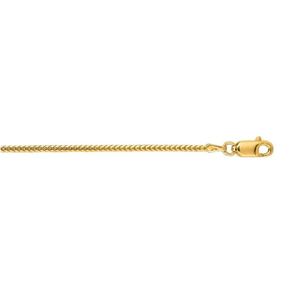 JewelStop 18K Yellow Gold Polished Finish 1.6mm Franco Chain with Lobster Clasp - 18",20",24"