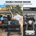 thumbnail image 6 of Foldable All-Terrain Wagon Cart with Double Decker Storage, 450 lbs Capacity, Silent 360° Wheels, Tailgate, Cupholder, and Extra Extender, Heavy Duty Collapsible Wagon for Camping, Shopping, Garden, 6 of 12