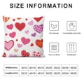 thumbnail image 5 of Pratyus Hearts Dots Pink Home Furnishing Throw Pillow Cover Printed on Both Sides for Car Couch Bedroom 22x22in, 5 of 5