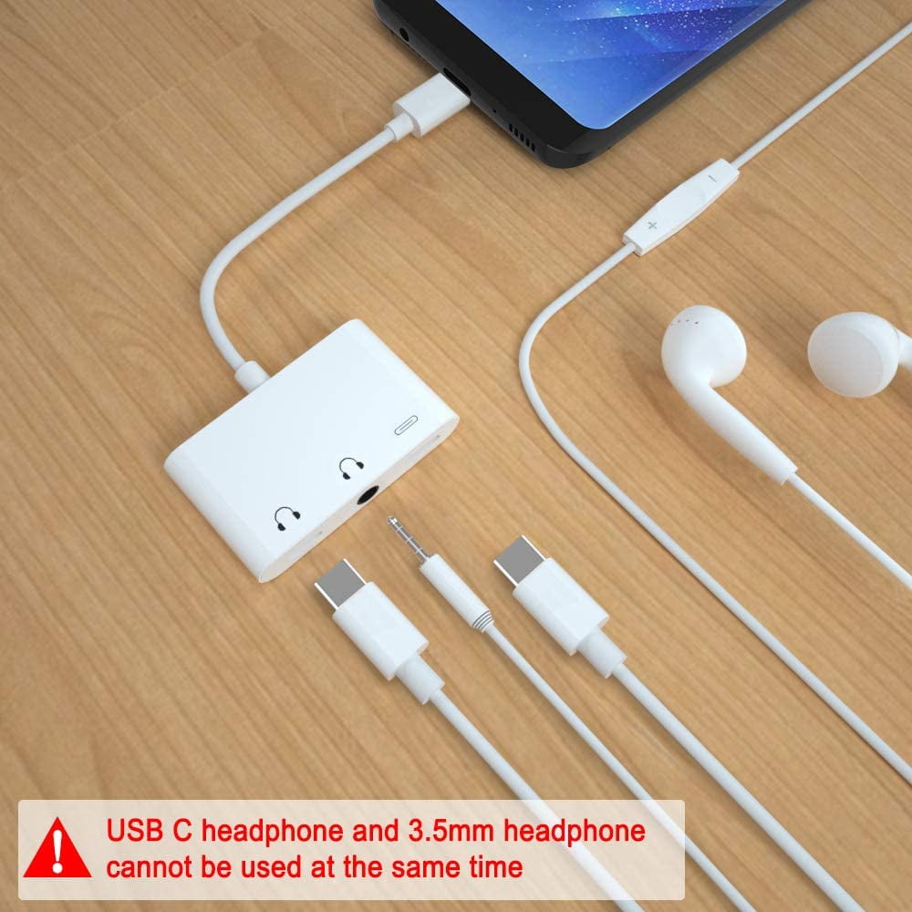 USB C 3.5mm Headphone Jack Adapter,3 in 