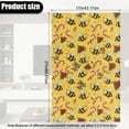 thumbnail image 3 of COEQINE Recliner Headrest Protector Faux Leather Cover with Adhesive Backed Hook and Loop Straps, Anti-Slip Head Rest Cover for Sofa, Loveseat, Couch, 17x27 Inch, Bee Candy Cane Yellow, 3 of 7