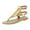 Gold, variant on Mostsola Women's Gladiator Sandals Flat Shoes Flip Flops Casual Roman Sandals Adjustable Ankle Strap