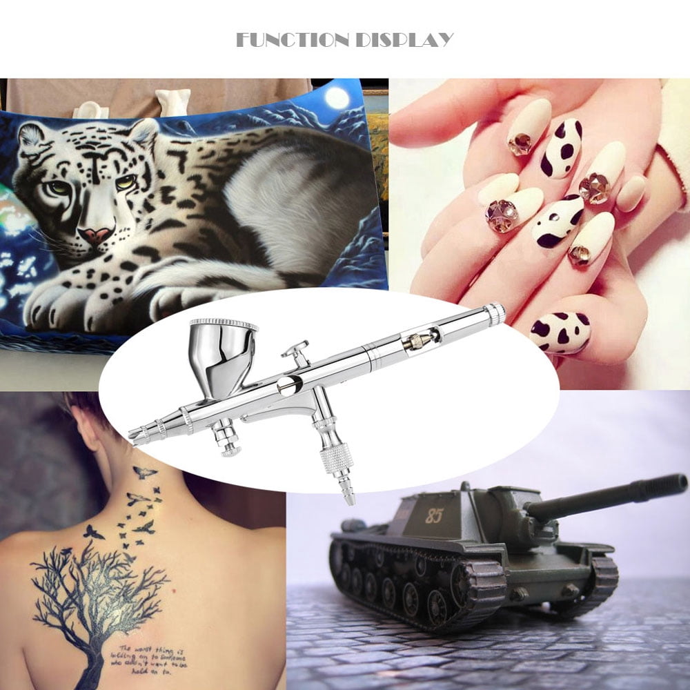 Airbrush,Airbrush Set Feed Dual Airbrush Nail Tool Feed Airbrush Par Pour Model Air 0.2mm 9cc Brush Nail Paint Spray 0.2mm Uteam À Alimentation Peinture De Brush Pour Peinture Tattoo Paint