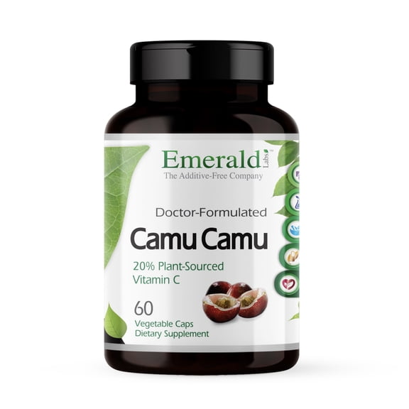 Emerald Labs Camu Camu - Helps Support Body Cleanse, Strengthens Immune System, Supports Anti-Aging, Plant Source Vitamin C - 60 Vegetable Capsules