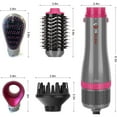 thumbnail image 5 of OCTMOM Hair Dryer Brush Set, 4 in 1 Negative Ion Hot Air Brush for Curling Drying Straightening , Hair Styling Tools, Gray, 5 of 7