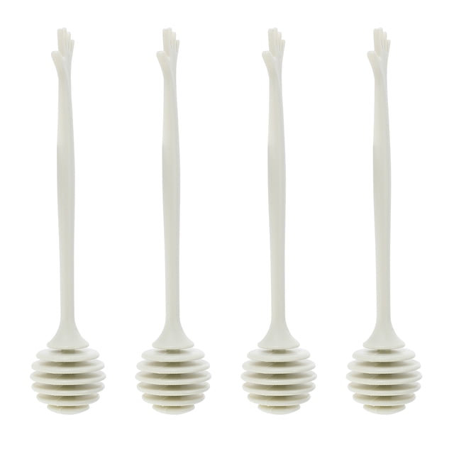 4pcs Simple Miel de agitación de miel Honey Stir Barras Prácticas Varillas de miel