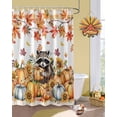 thumbnail image 2 of Thanksgiving Raccoon Shower Curtain Set ，Waterproof Fabric Shower Curtains Fall Pumpkin Shower Curtains for Bathroom,Bathroom Decor 72"x96", 2 of 7