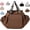 Brown, variant on Tote Bag, Multi-Function Tote Bag with 15 Pockets, Large Capacity Nylon Backpack Shoulder Bag for Travel, Shopping(Champagne Purple)