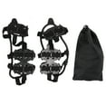 thumbnail image 2 of Crampons d'Escalade, Haute Densité Durable Excellente Traction Neige Glace Crampons en Acier Inoxydable 1 Paire avec Sac de Rangement pour Randonnée pour Extérieur Noir, Argent, 2 of 7