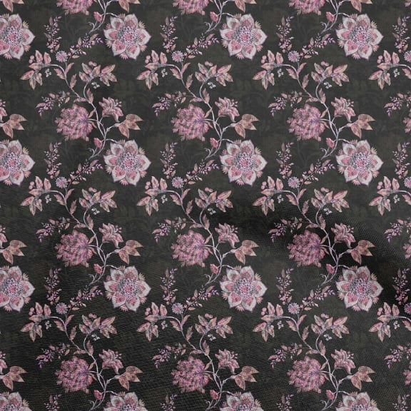 oneOone Polyester Spandex Black Fabric Batik Dress Material Fabric Print Fabric By The Yard 56 Inch Wide