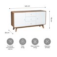 thumbnail image 3 of Credenza Relan Odda Blanca y Café Nórdica, 3 of 8