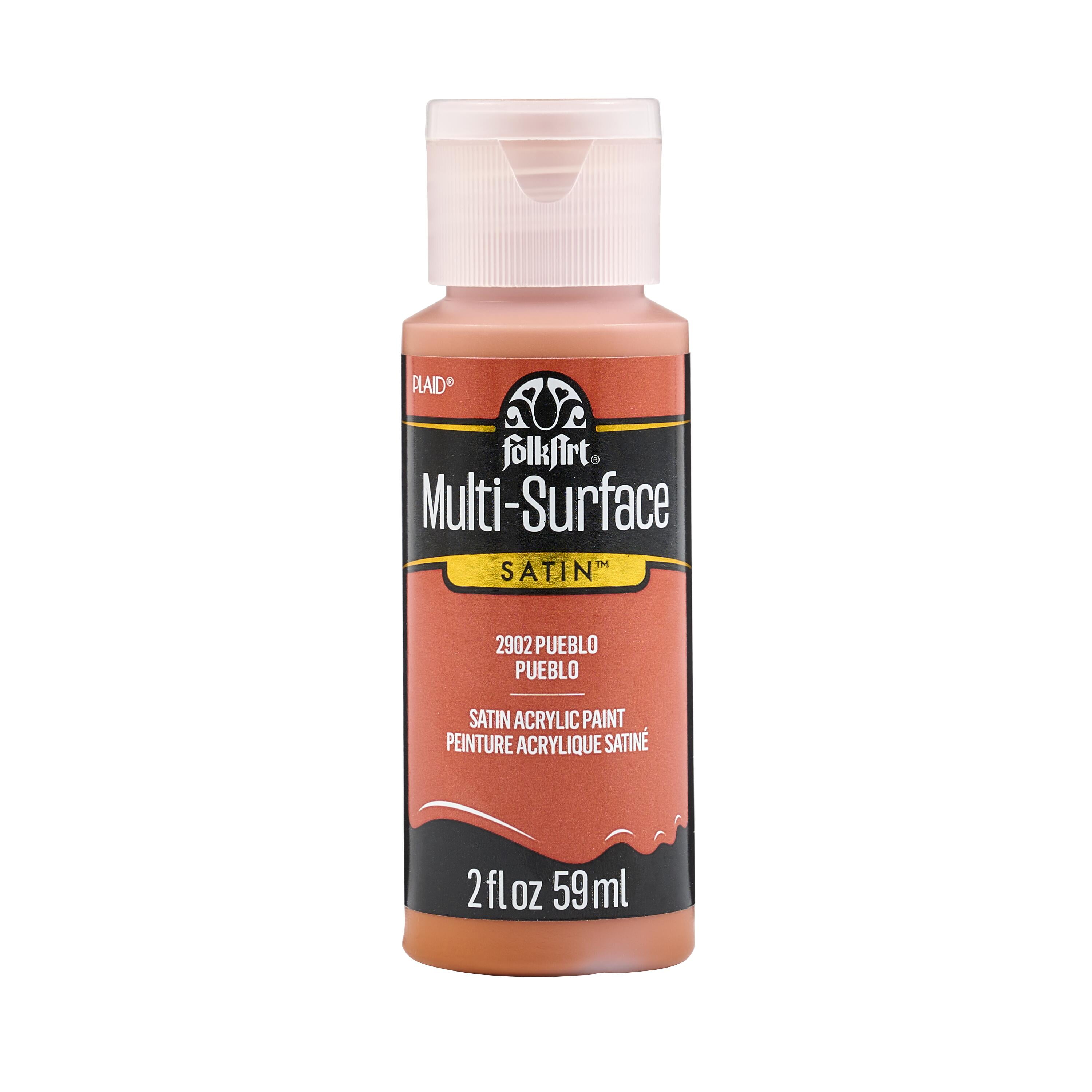 (2 pack) FolkArt Multi-Surface Acrylic Craft Paint, Satin Finish, Pueblo, 2 fl oz