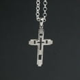 thumbnail image 3 of HOOUN Real Solid 925 Sterling Silver Men Women Lucky Hollow Geometry Cross Pendant, 3 of 3