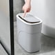 thumbnail image 1 of Cubo de basura, cubo de basura para uso doméstico, cubo de basura con tapa abatible, cubo de basura que ahorra espacio para cocina, comedor, baño y espacios estrechos, cubo de basura de plástico con a, 1 of 6