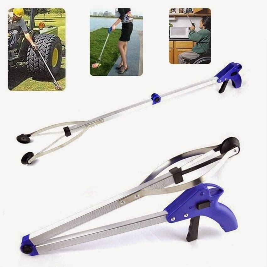 Folding Pick Up Reaching Tool 16.5 Easy Reach Grab Grabber Stick Extend Reacher