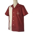 thumbnail image 3 of Embroidery Men Shirt Two-tone Color Bowling Shirts, 3 of 6