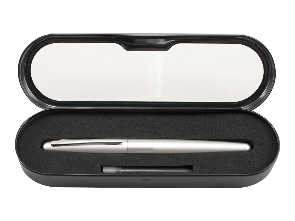 MR Metropolitan Collection Fountain Pen, Black Ink, Silver Barrel, Medium Point