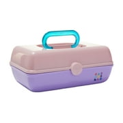 Claire's Features - Caboodles Makeup Case, Pretty in Petite Medium Organizer Storage Box with Mirror - Pink over Lavendar: 9 x 5.5 x 3.8 Inches