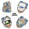 thumbnail image 5 of JIALIOU Mini Backpack Purse for Women Quilted Casual Daypack Small Travel Shoulder Bag, Orange Blue Floral Stained Glass, 5 of 7