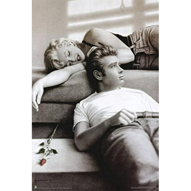 Flute Song Marilyn Dean And Rose By Paul Gassenheimer 24x36 Art Print Poster Marilyn Monroe And James Dean Romance Walmart Com