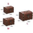 thumbnail image 2 of Hucha de madera vintage con cerradura, caja de cofre del tesoro de madera, caja de dinero de madera vintage hecha a mano, caja de dinero segura, caja de dinero, caja de dinero, caja de dinero, gi, 2 of 5