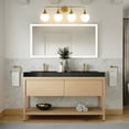 thumbnail image 3 of Bathroom Vanity Light 4-Lights Bathroom Lighting Fixtures Over Brushed Gold Wall Sconces with Frosted Globe Glass for Hallway Restroom, 3 of 8